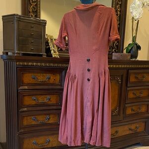 1950’s Vintage Dress with Button Detail